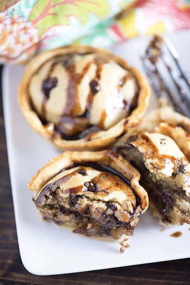 Mini Chocolate Chip Cookie Pies! My favorite kind of pie, for sure!