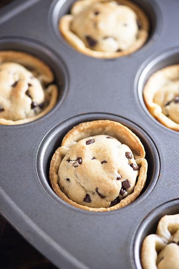 Mini Chocolate Chip Cookie Pies! My favorite kind of pie, for sure!