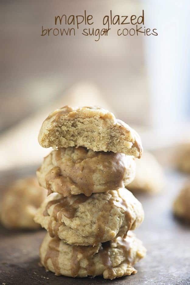 maple glazed brown sugar cookies