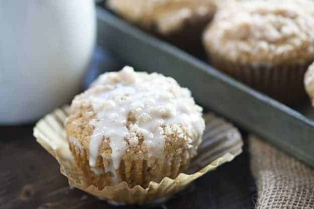 apple muffin recipe close up