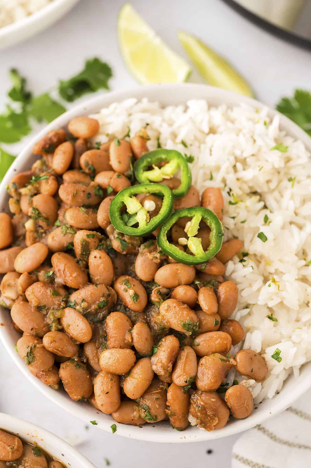 pressure cooker pinto beans on rice