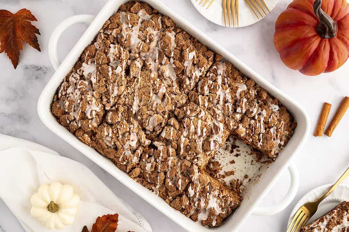 Pumpkin Coffee Cake with Streusel