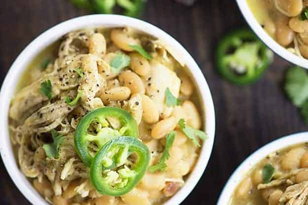 This white chicken chili is so rich and hearty! It's loaded with green chiles and chicken.