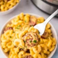 I love my Instant Pot for making this creamy, cheesy mac and cheese recipe!
