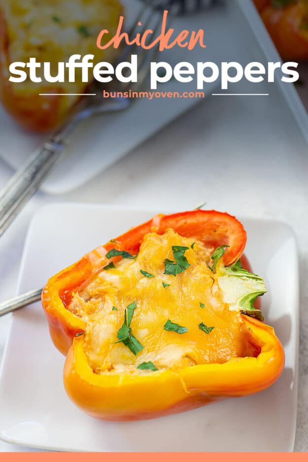 stuffed pepper on plate.