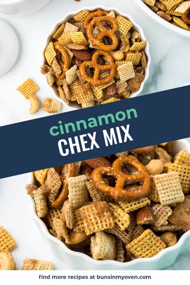 Collage of Chex mix images.