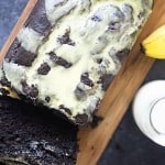This fudgy chocolate banana bread is topped with a banana glaze!