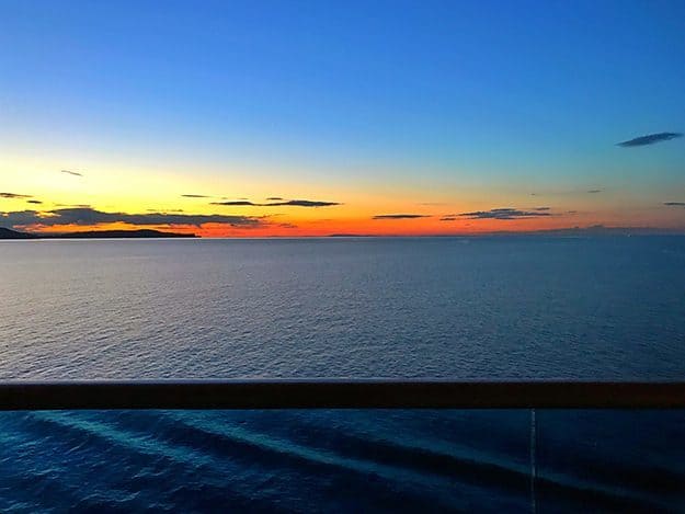The sunsets from a cruise ship are the best thing in life.