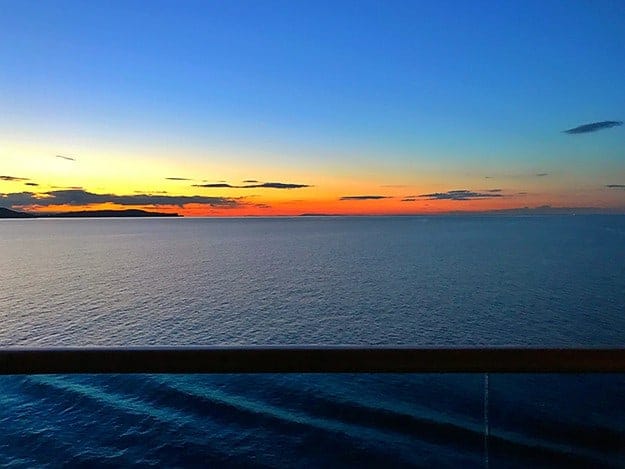 The sunsets from a cruise ship are the best thing in life.