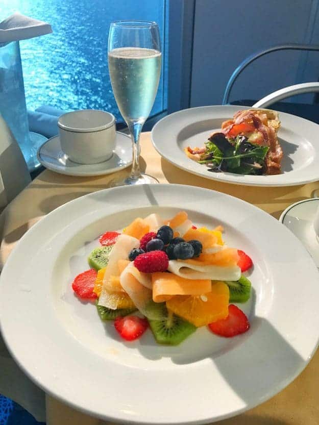 The private balcony breakfast on Princess Cruises - amazing!