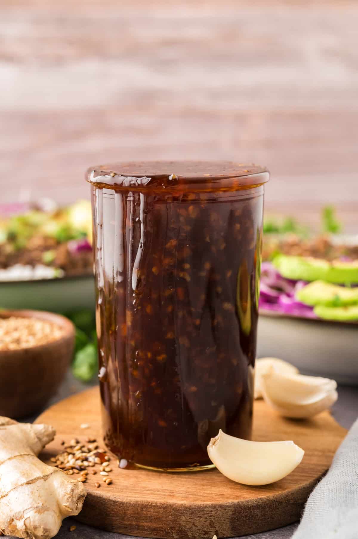 This Korean BBQ sauce recipe is inspired by all of those amazing Asian flavors I love. It's sweet, salty, savory, and has a tiny kick of spice!