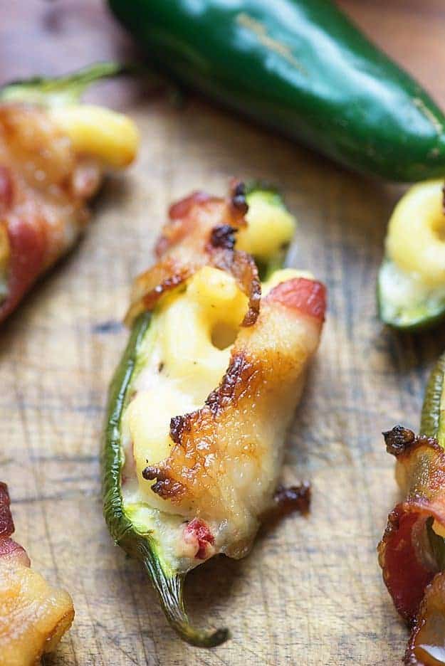 A close up of jalapeno poppers.