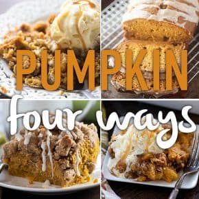 Four of my favorite pumpkin recipes all in one spot for you to enjoy!