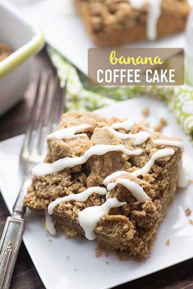 This banana coffee cake recipe is bursting with banana flavor! It's topped off with an extra thick layer of streusel!