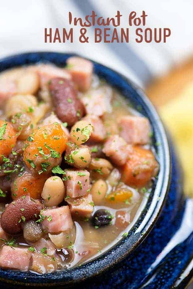 Instant Pot Ham and Beans! This is great for letftover ham! 