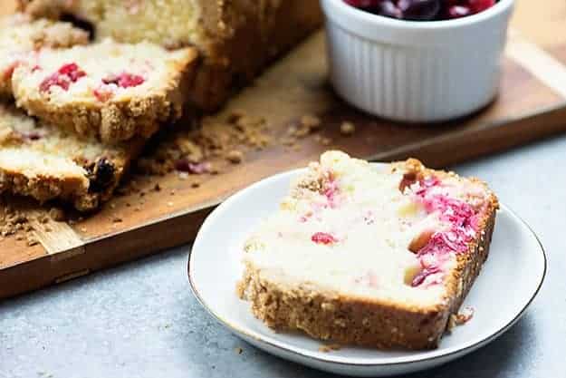 This tender cranberry bread is sweet tart perfection! Makes a great breakfast or afternoon snack!