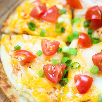 This Mexican pizza makes such a great appetizer!