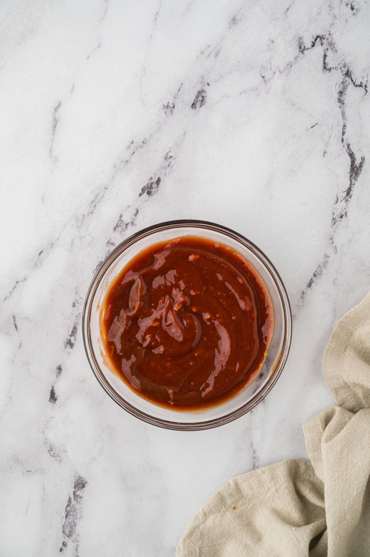 Onion soup mix bbq sauce in bowl.