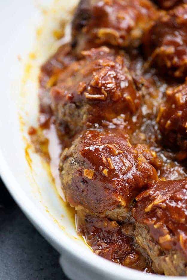 Wait until you see how easy the sauce is for this tangy bbq meatball recipe!