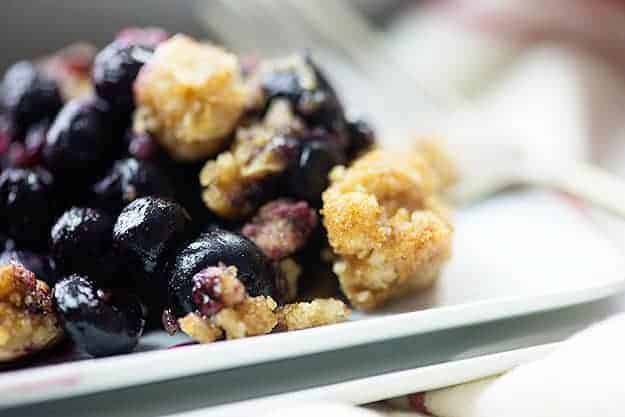We love blueberries and this blueberry crisp is the perfect use for them!