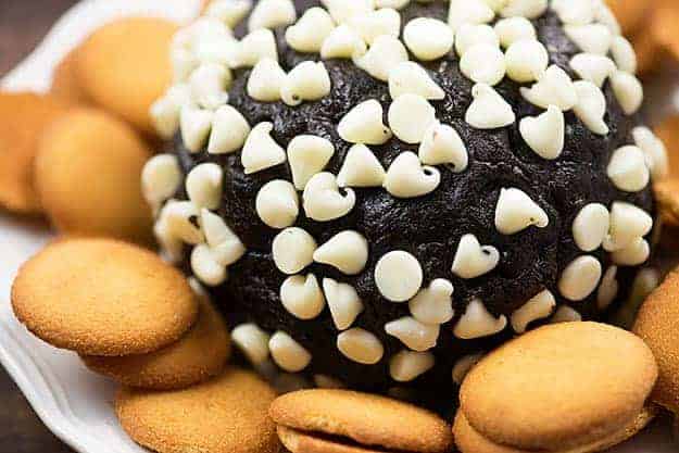 This chocolate chip cheese ball is the perfect party food!