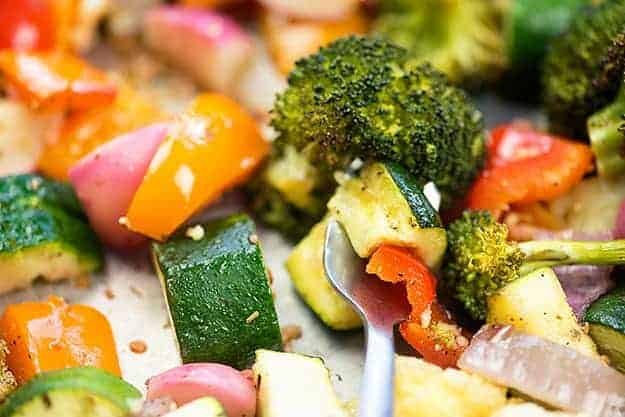 Roasted vegetables with Tuscan seasoning!