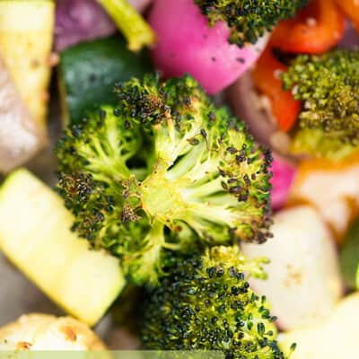 These low carb vegetables are roasted in a hot oven to give them tons of flavor!