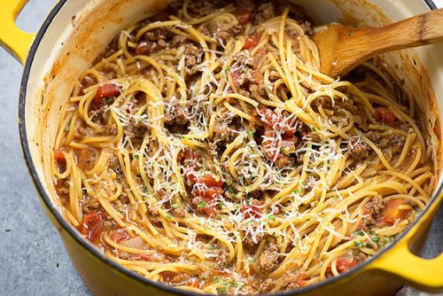 One Pot Spaghetti — Buns In My Oven