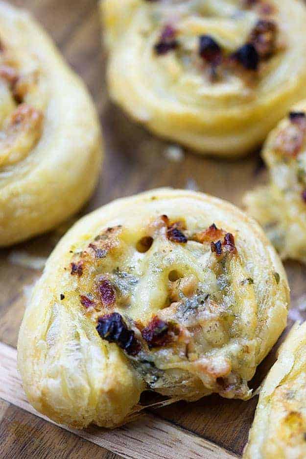 If you like pinwheels, you have to try my puff pastry version - loaded with sun-dried tomatoes and Havarti cheese.