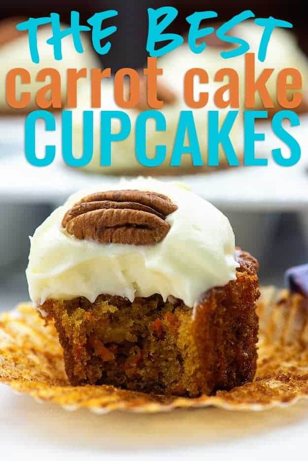 carrot cake cupcake on a muffin liner