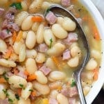 ham and bean soup recipe close up