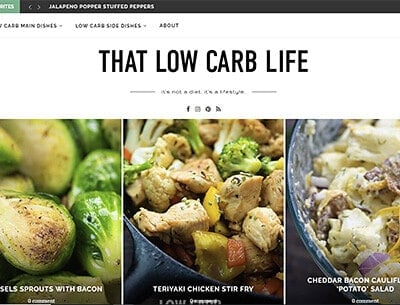thatlowcarblife.com homescreen image