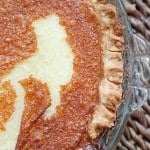 Overhead view of buttermilk pie