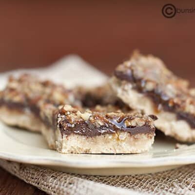 Several shortbread bars on plate.