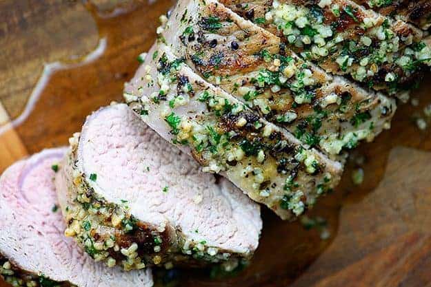 pork tenderloin recipe on cutting board