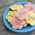 Iced butter cookies and with sprinkles on top