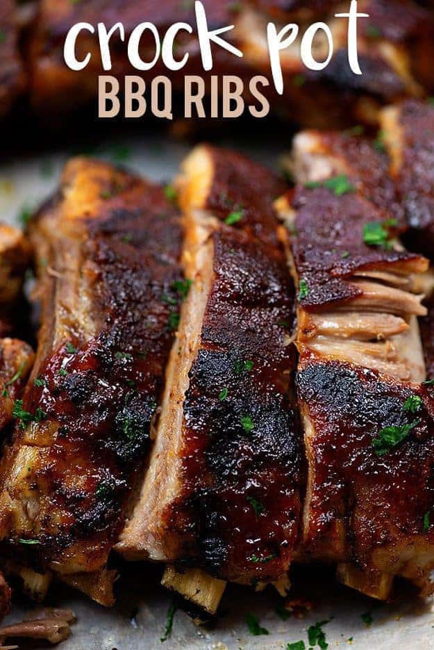 A close up of bbq ribs.