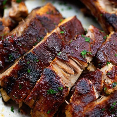 crockpot ribs on sheet pan