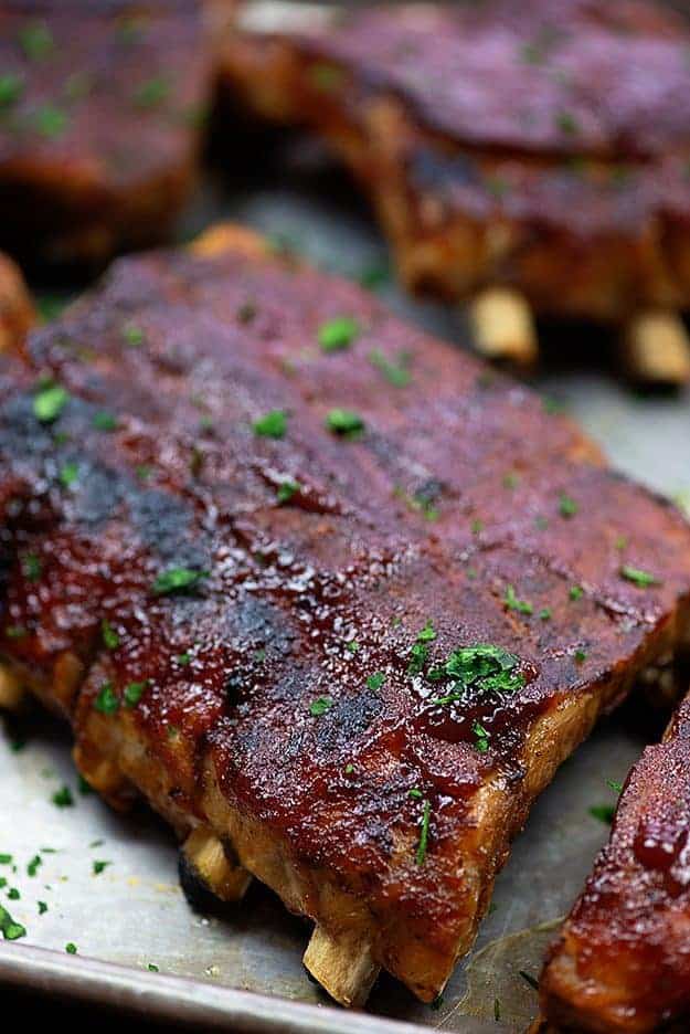 The BEST Crock Pot Ribs! Tender, fall apart ribs with minimal prep!