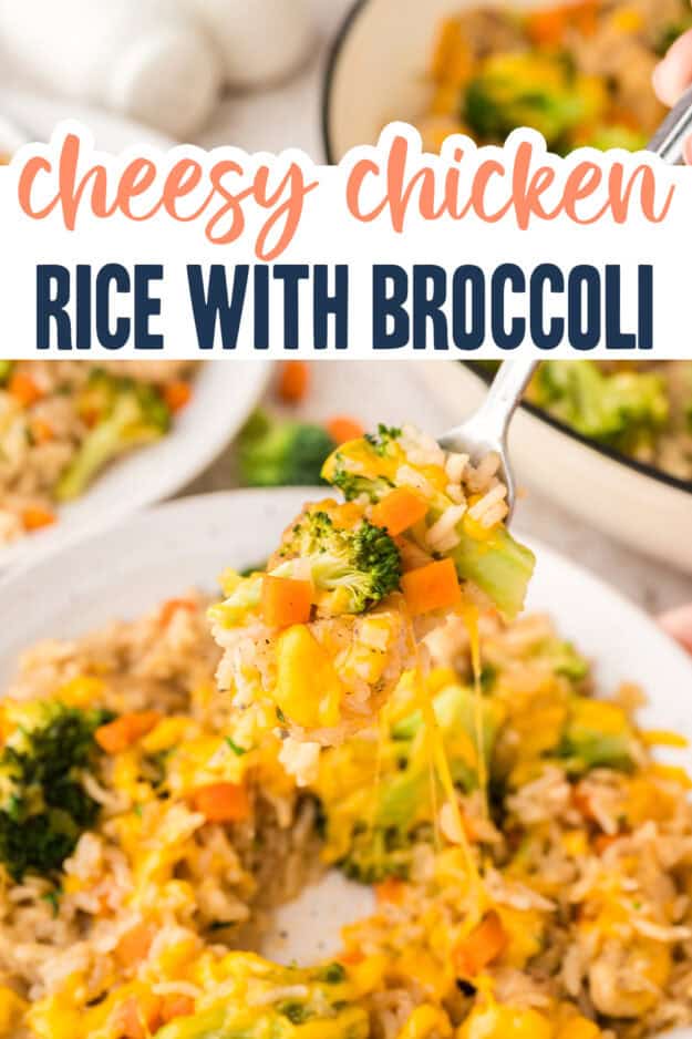 Forkfull of chicken and rice.