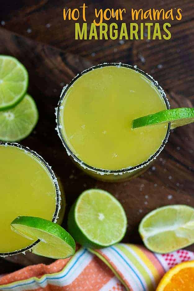 Margarita in a salted rim glass.