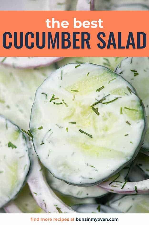 creamy cucumber salad pin
