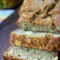 Zucchini Pineapple Bread - this quick bread is so moist and super simple to make! #bread #zucchini #pineapple