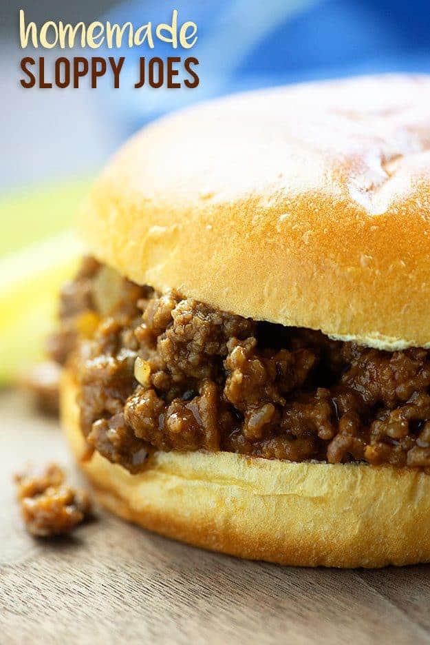 A sloppy joe sandwich on a bun.