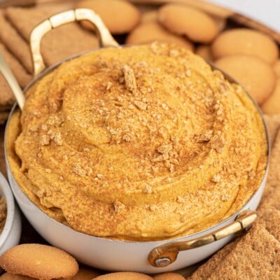 pumpkin dip in bowl.