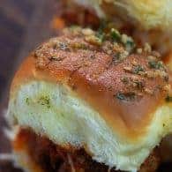 Meatball Sliders! The perfect game day food or quick dinner! #meatballs #sliders #recipe
