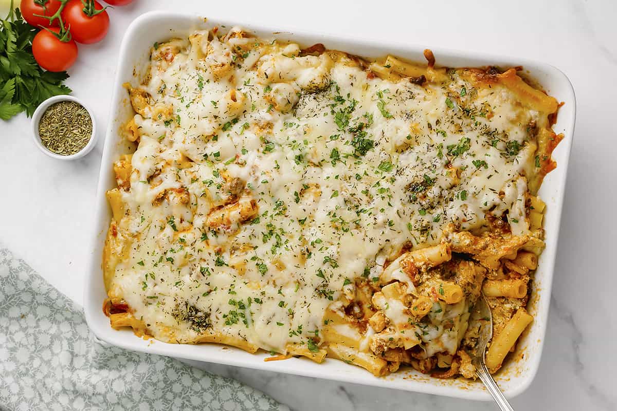 Baked Ziti with Meat Sauce