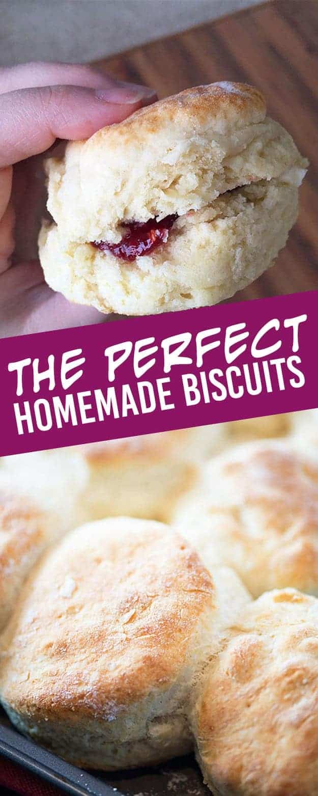 homemade biscuits photo collage.