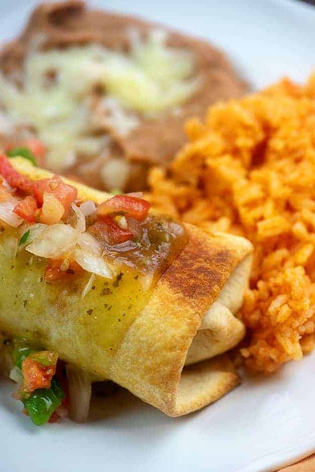 Chicken Chimichanga Recipe - Fried or Baked - Taste and Tell