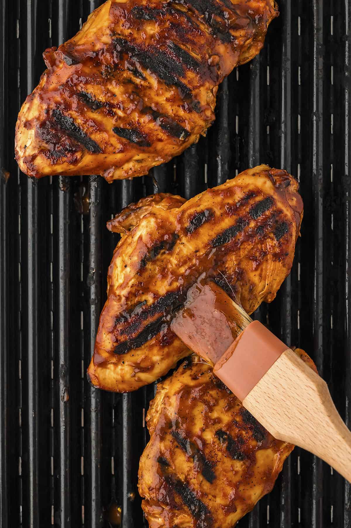 basting chicken breasts with bbq sauce